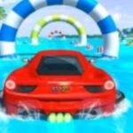 Water Surfing Car Stunts Car Racing Game