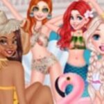 Princesses Chillin At The Pool