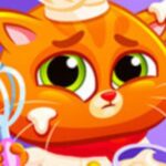 Lovely Virtual Cat At Restaurant